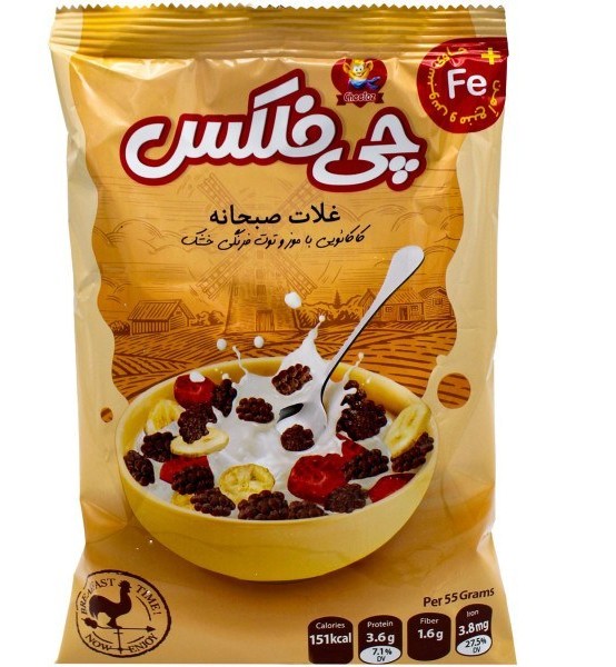 چی توز بالشتی کاکائویی باموز وتوت فرنگی خشک 70گرمی